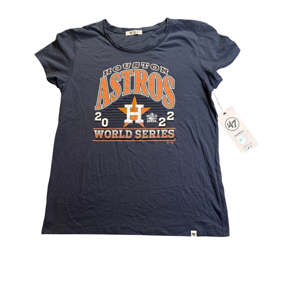 NWT 47 Brand Houston Astros Womens Undertone Frankie T Shirt 2022 World Series